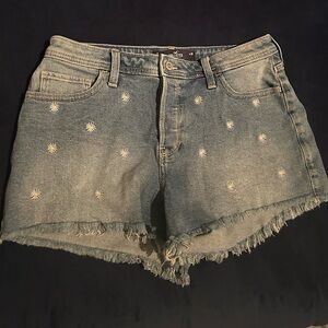Hollister Denim Shorts with Daisy Embroidery